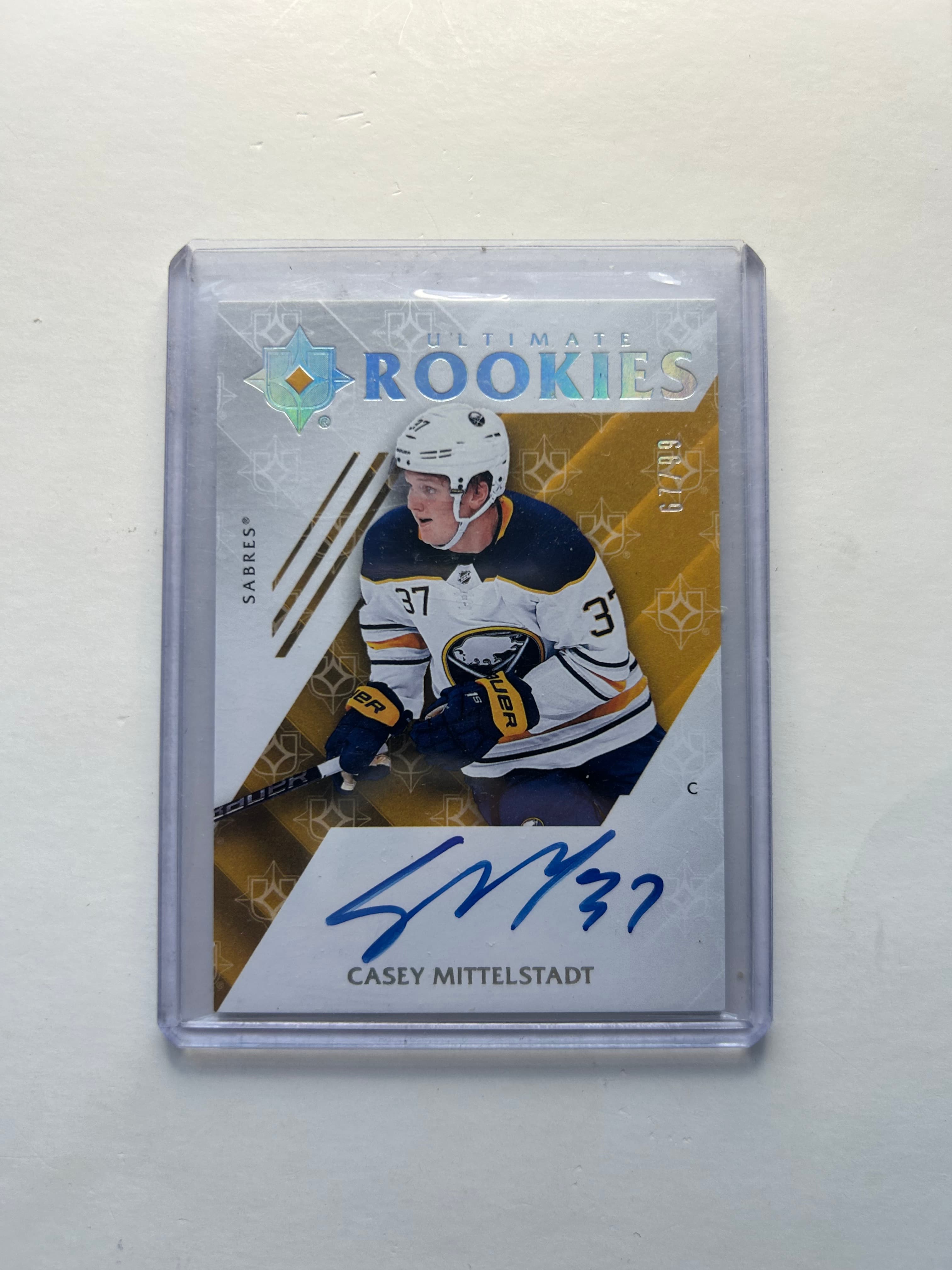 Casey Mittelstadt Ultimate Rookies /99 Auto UD Ultimate Collection 2018-19 #91