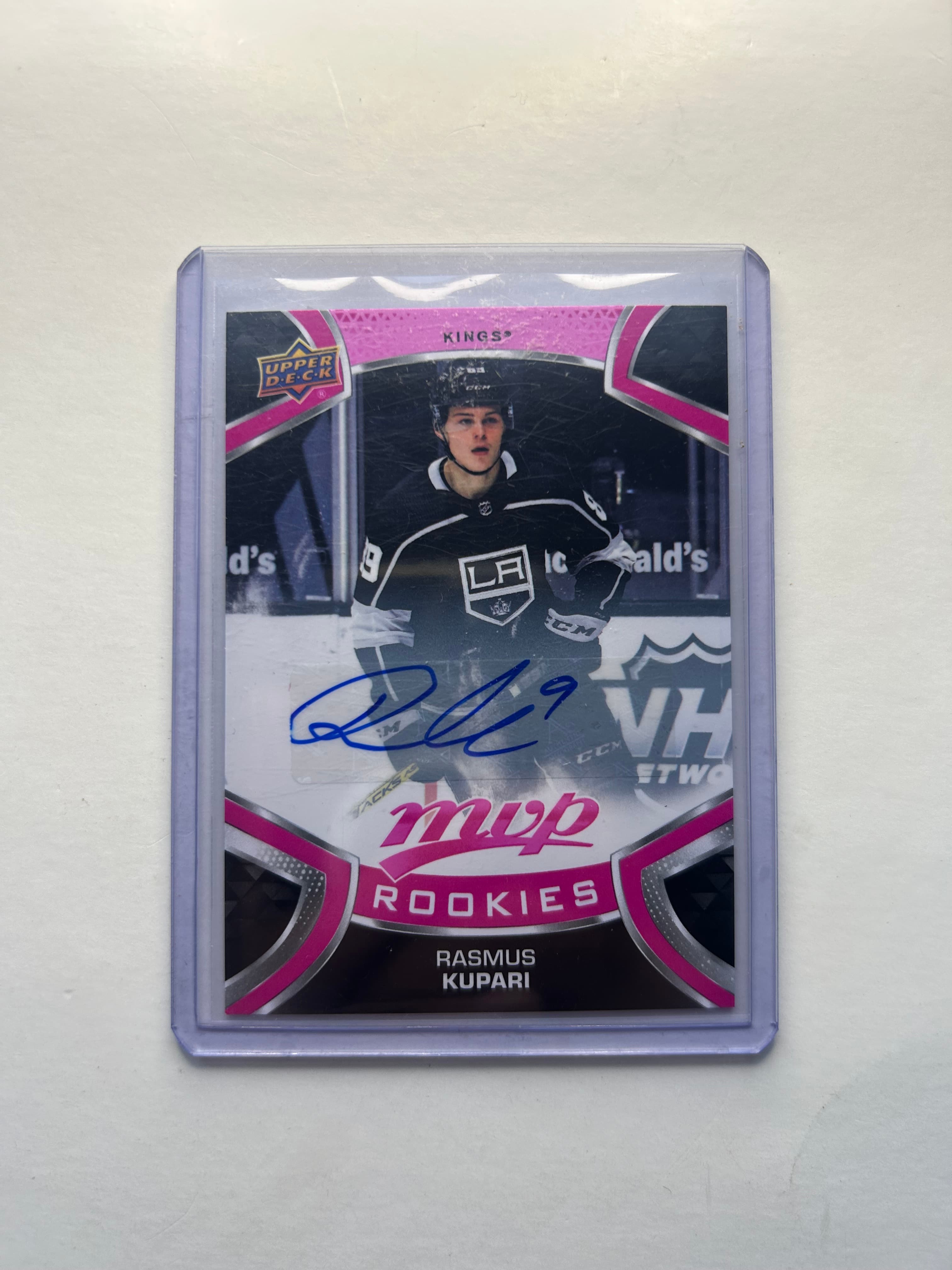 2021-22 Upper Deck MVP Rookie Magenta Auto Rasmus Kupari