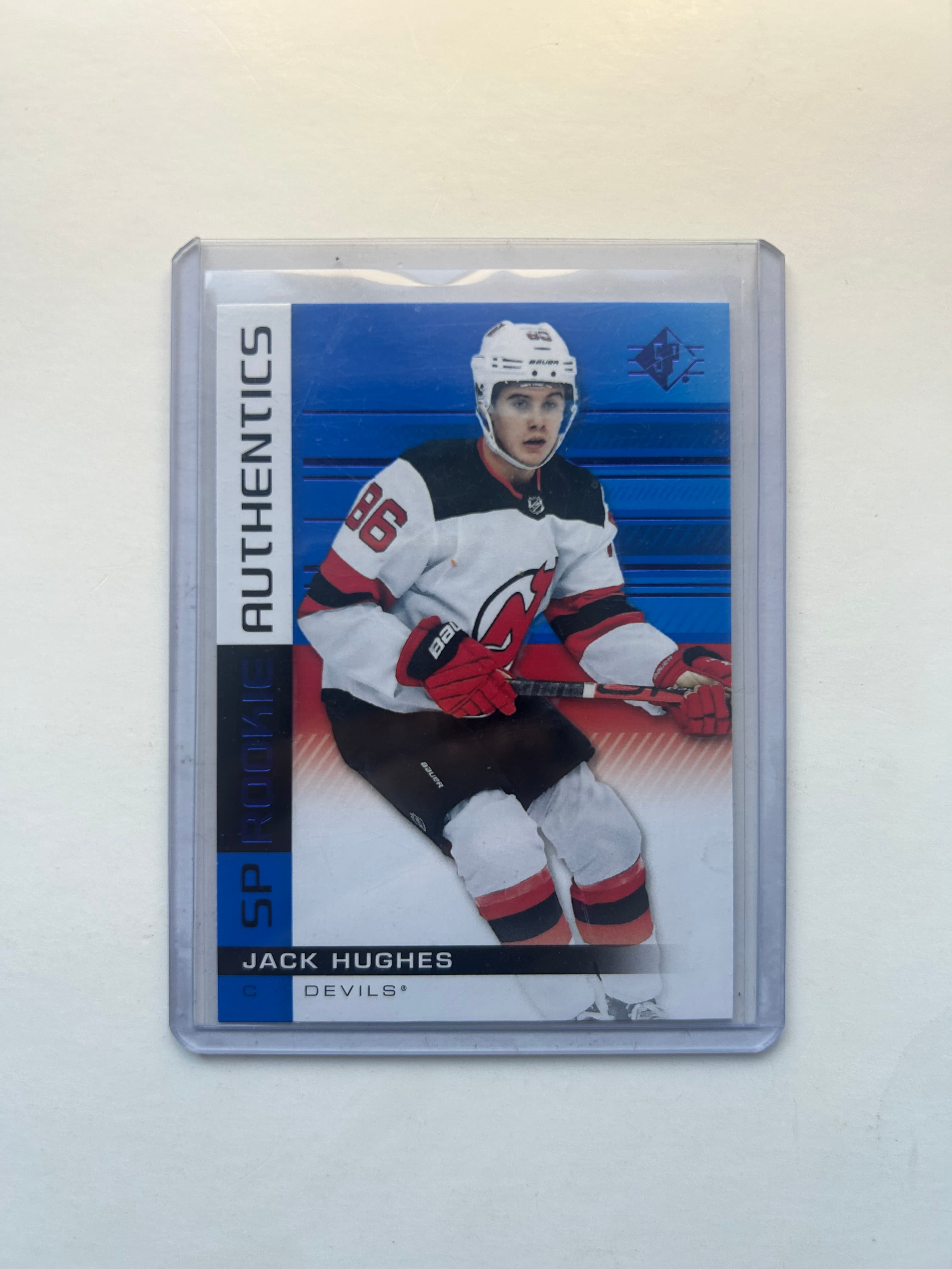 2019-20 Jack Hughes Rookie UD-SP Authentic Blue Parallel #140