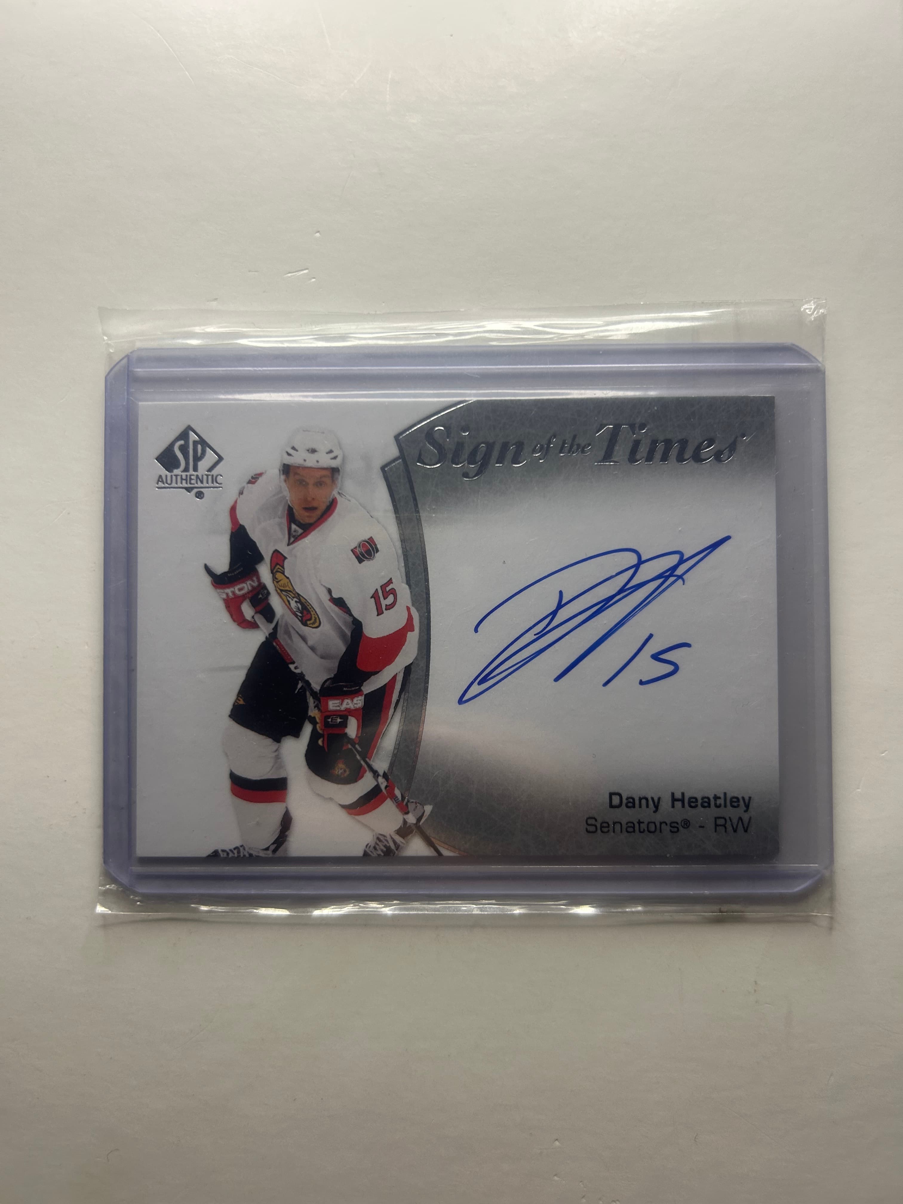 Dany Heatley 2021-22 SP Authentic Sign Of The Times #SOTT-DH