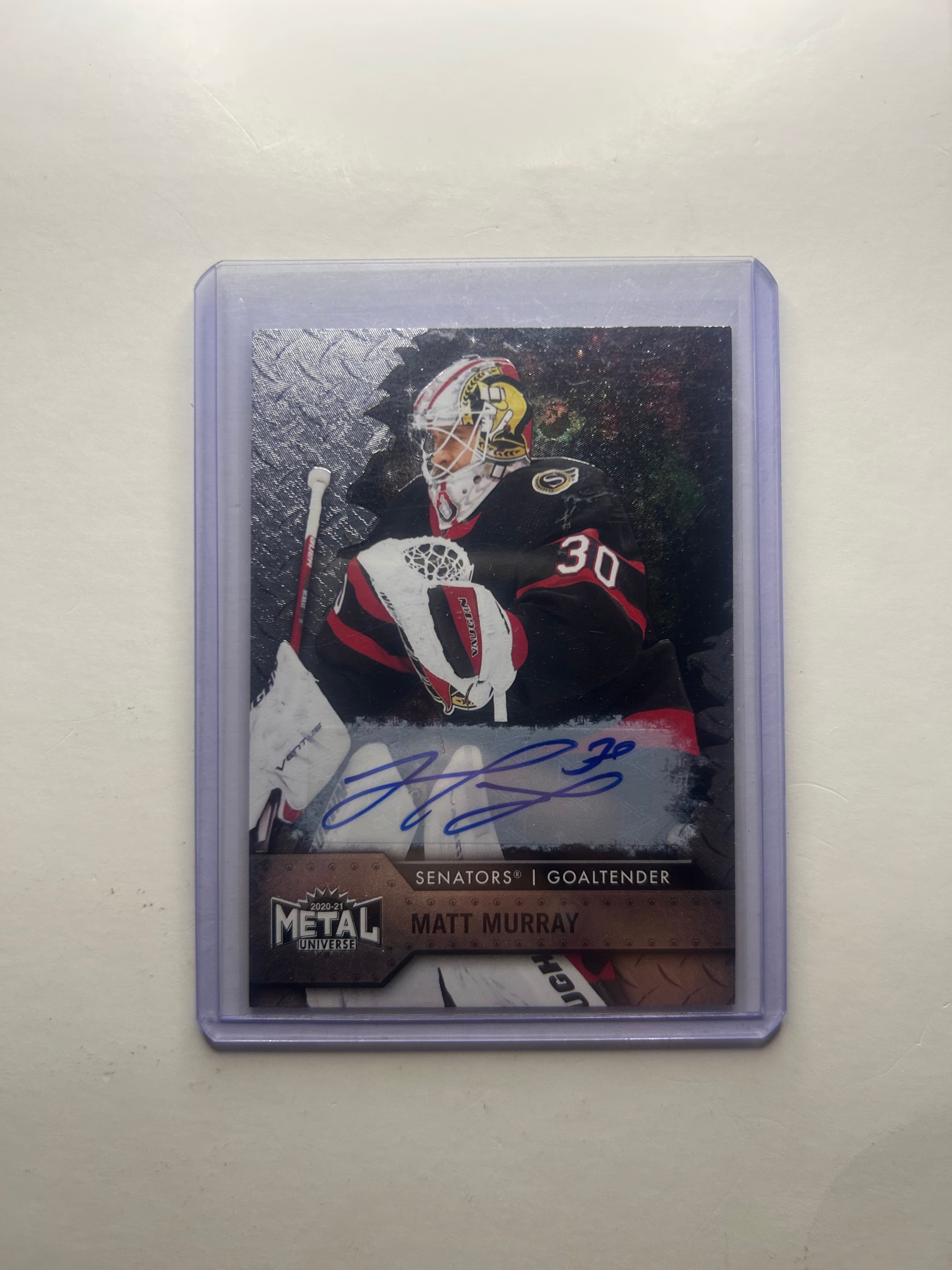 2020-21 Skybox Metal Universe Base Autograph Matt Murray #83