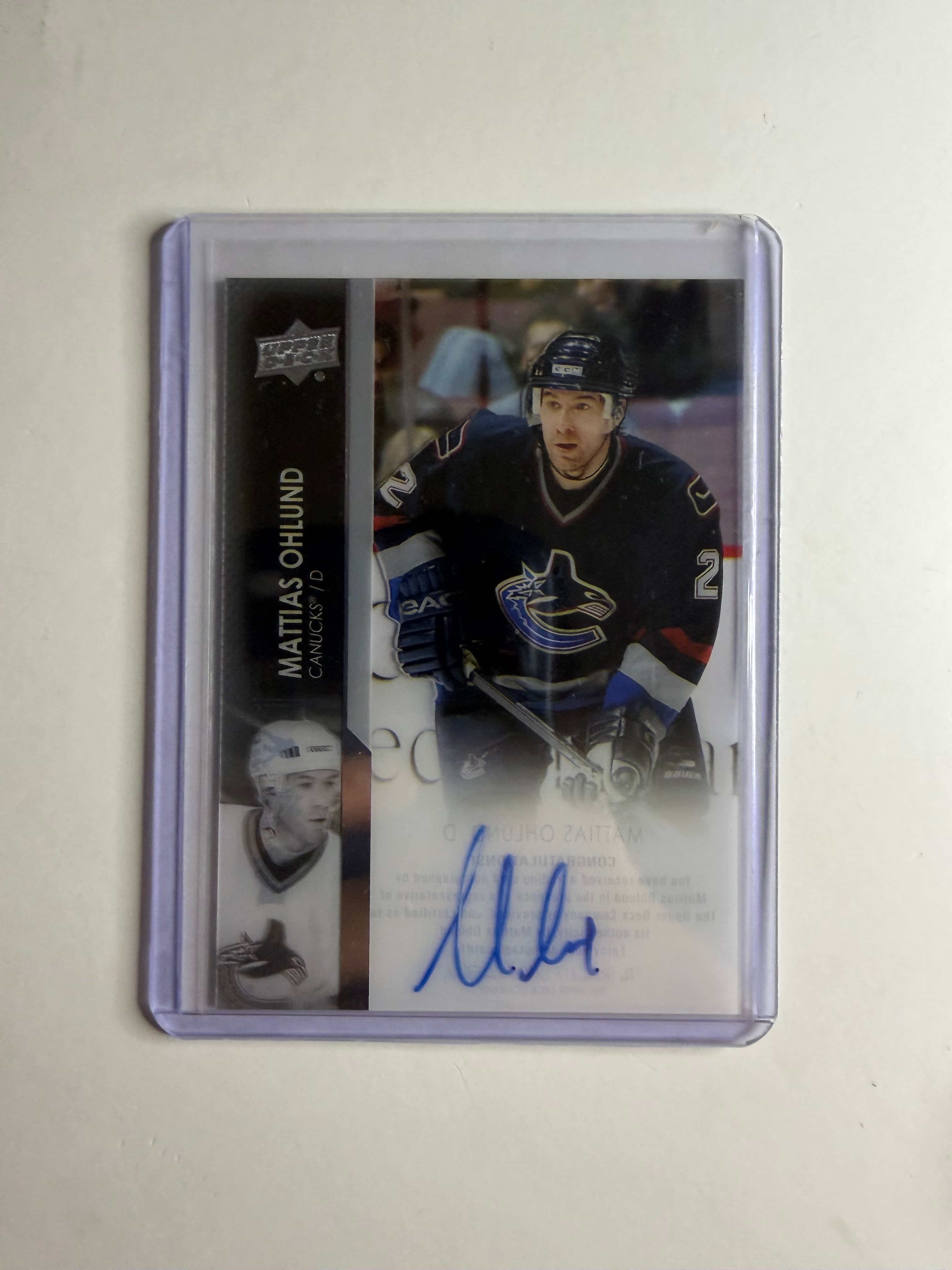 2024-25 UD Clear Cut Mattias Ohlund