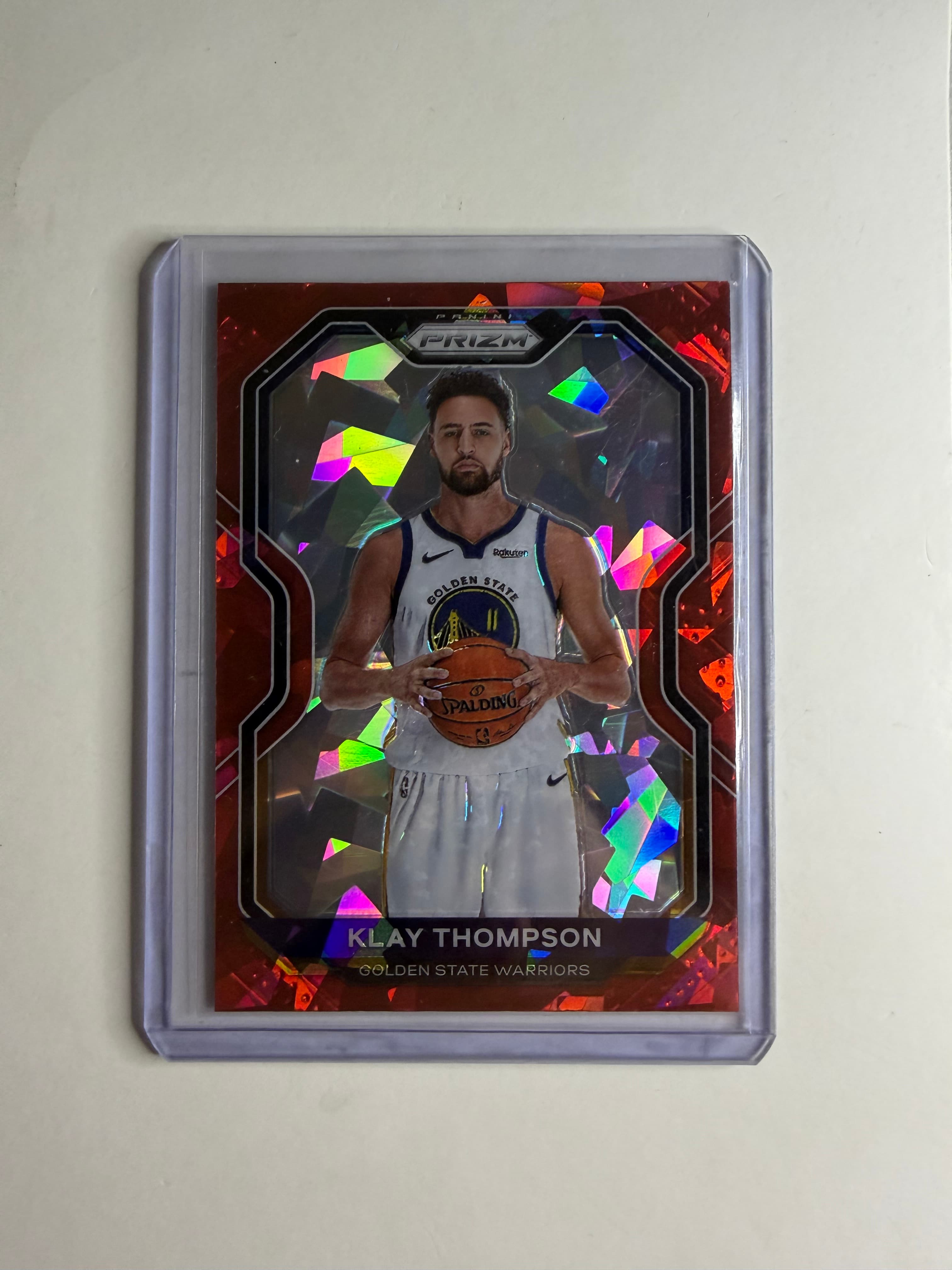 2020-21 Panini Prizm Klay Thompson Red Cracked Ice